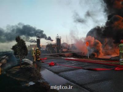 حریق در پالایشگاه تهران