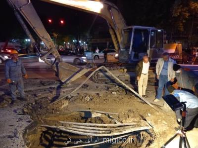 بازسازی خط لوله فاضلاب خیابان حکیم نظامی